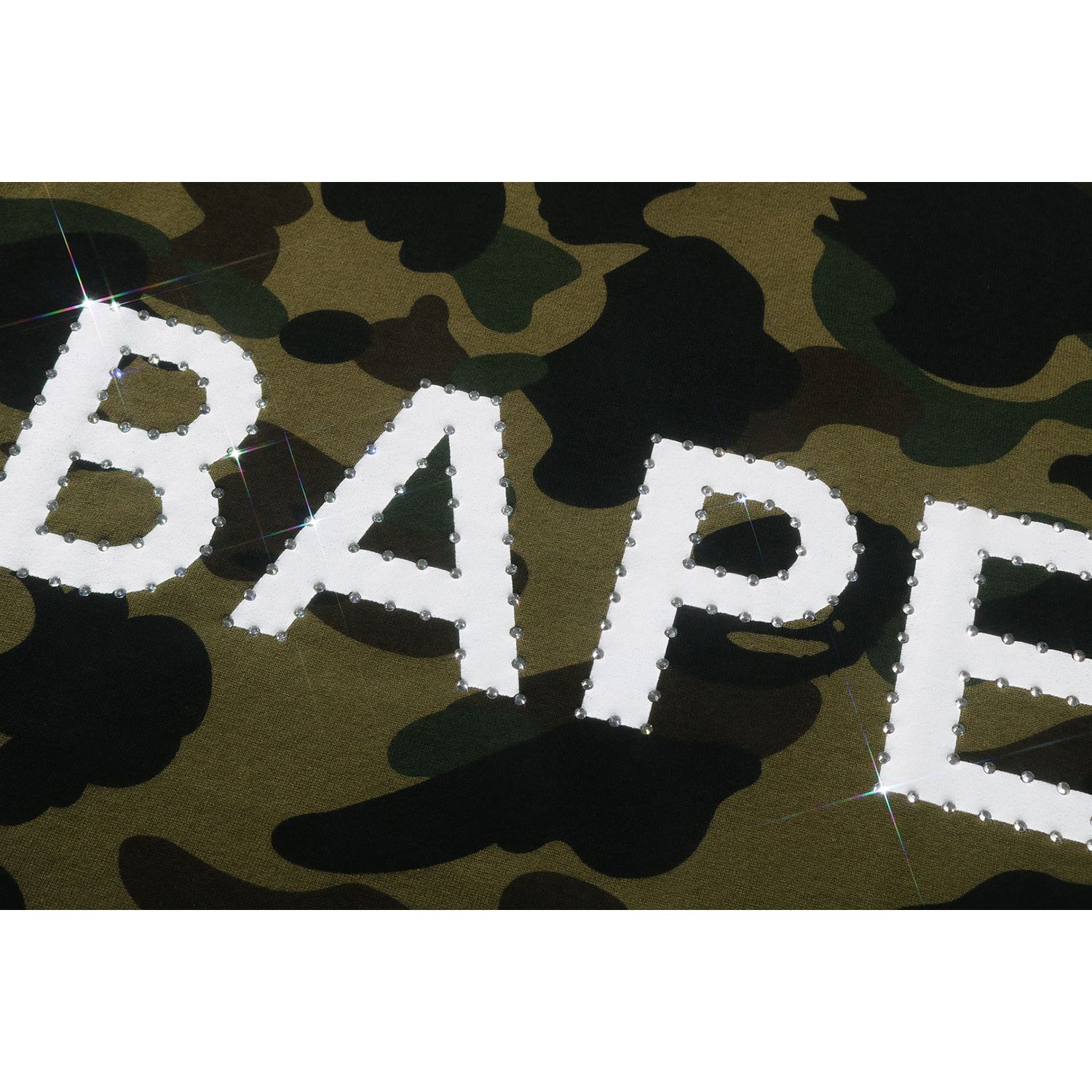 1ST CAMO BAPE RHINESTONE TEE MENS - Image 9