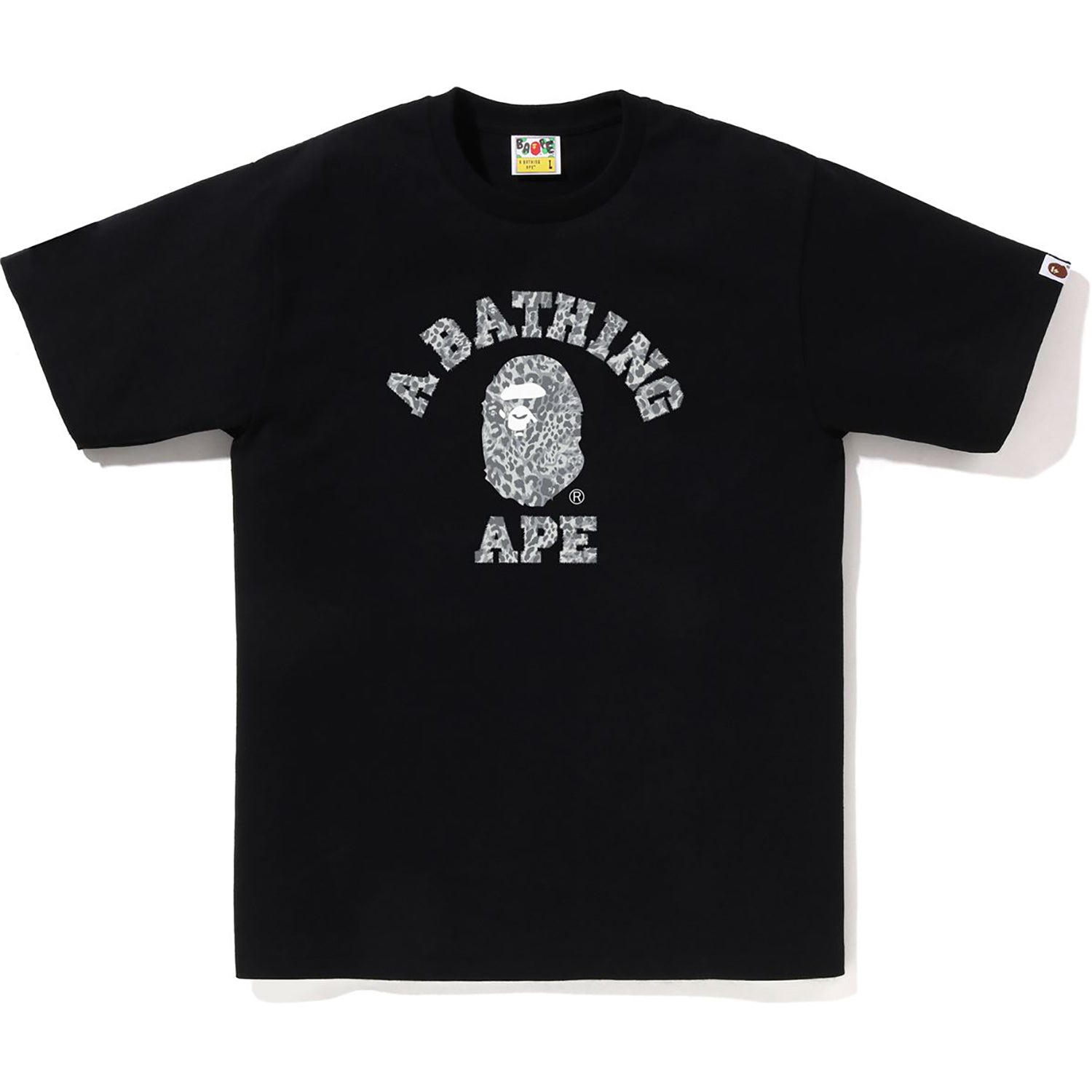 Alternative view of WILD LEOPARD PATTERN COLLEGE TEE MENS
