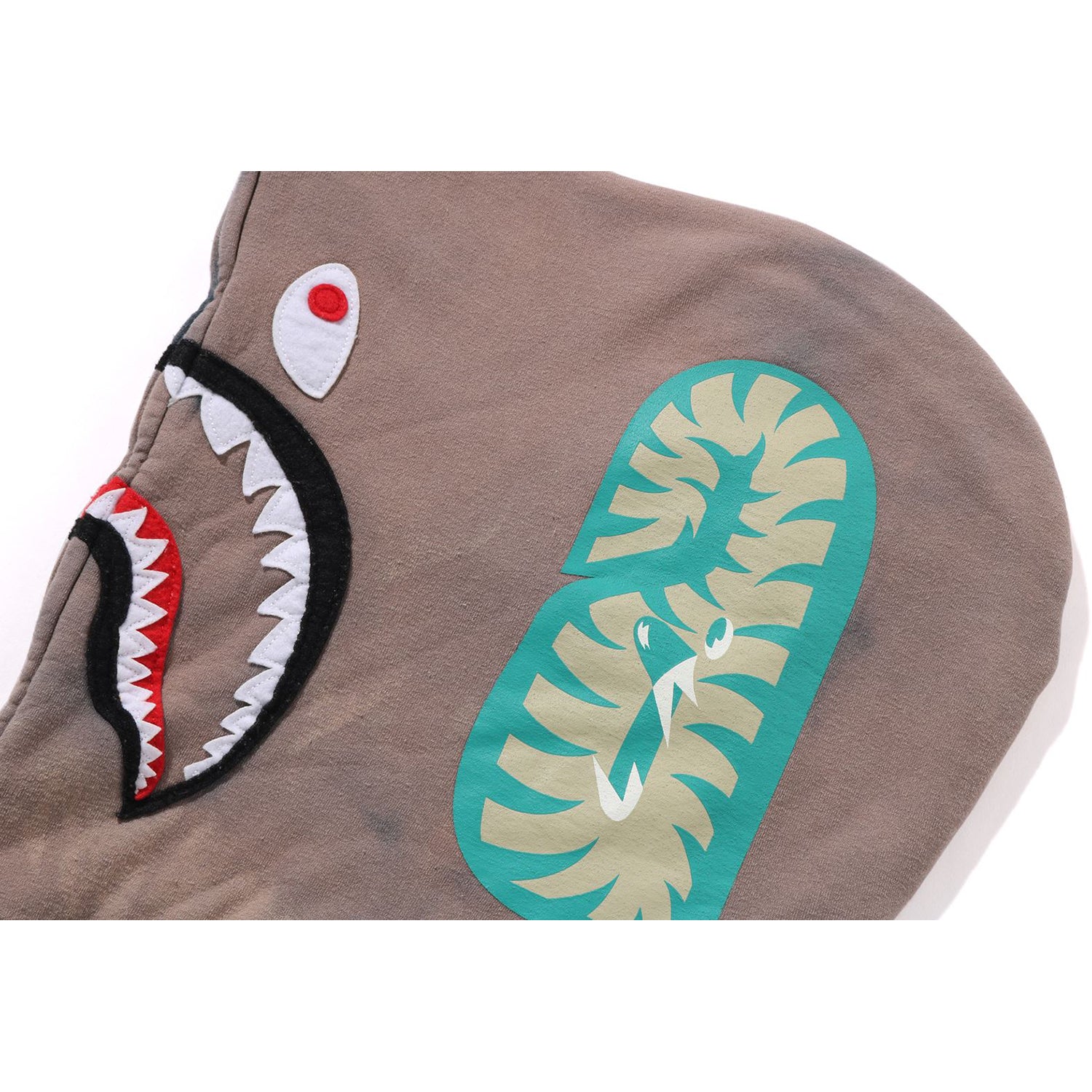 HAND DYE SHARK FULL ZIP HOODIE MENS - Image 17