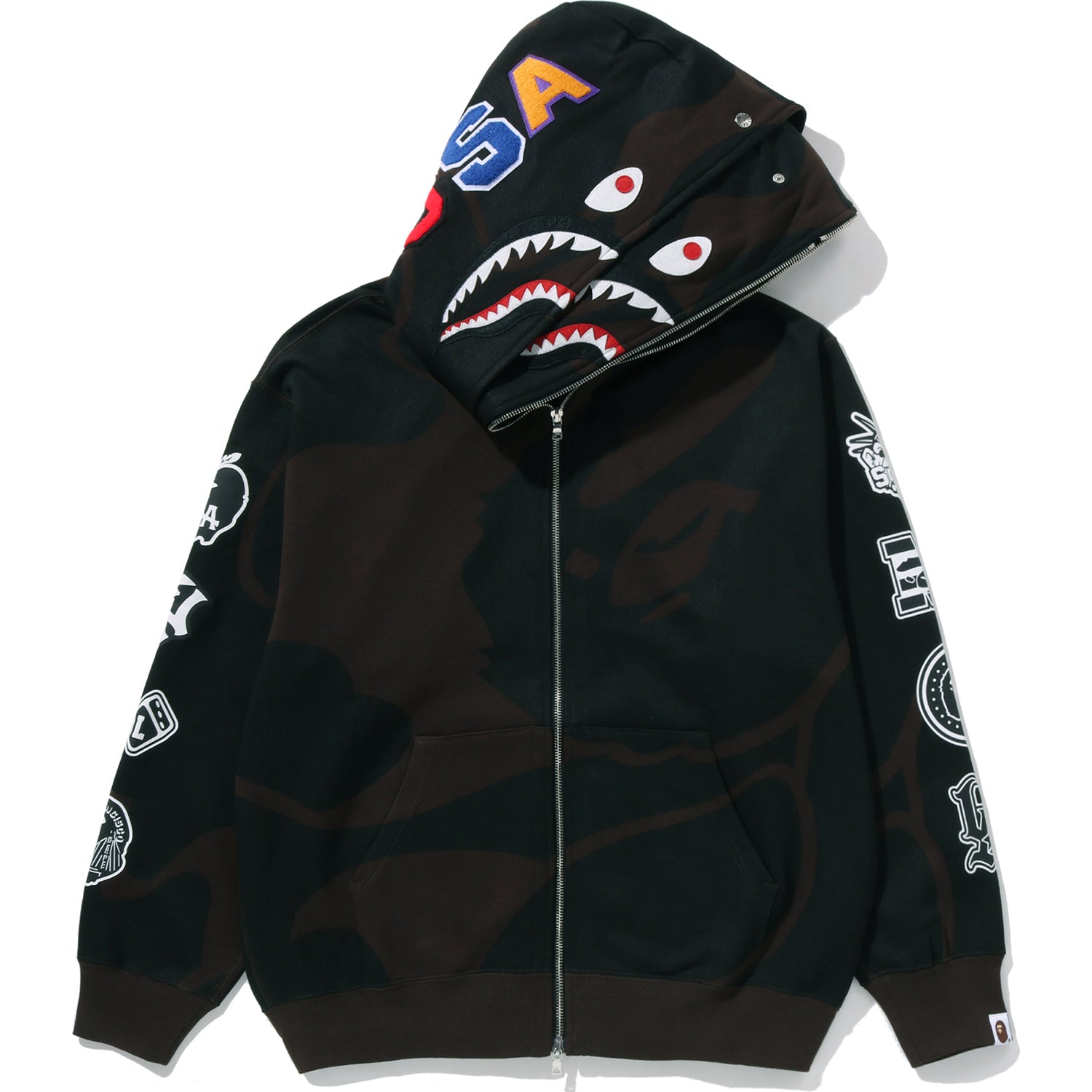 Alternative view of BAPE US BLACK FRIDAY SOLID CAMO DOUBLE SHARK FULL ZIP HOODIE MENS