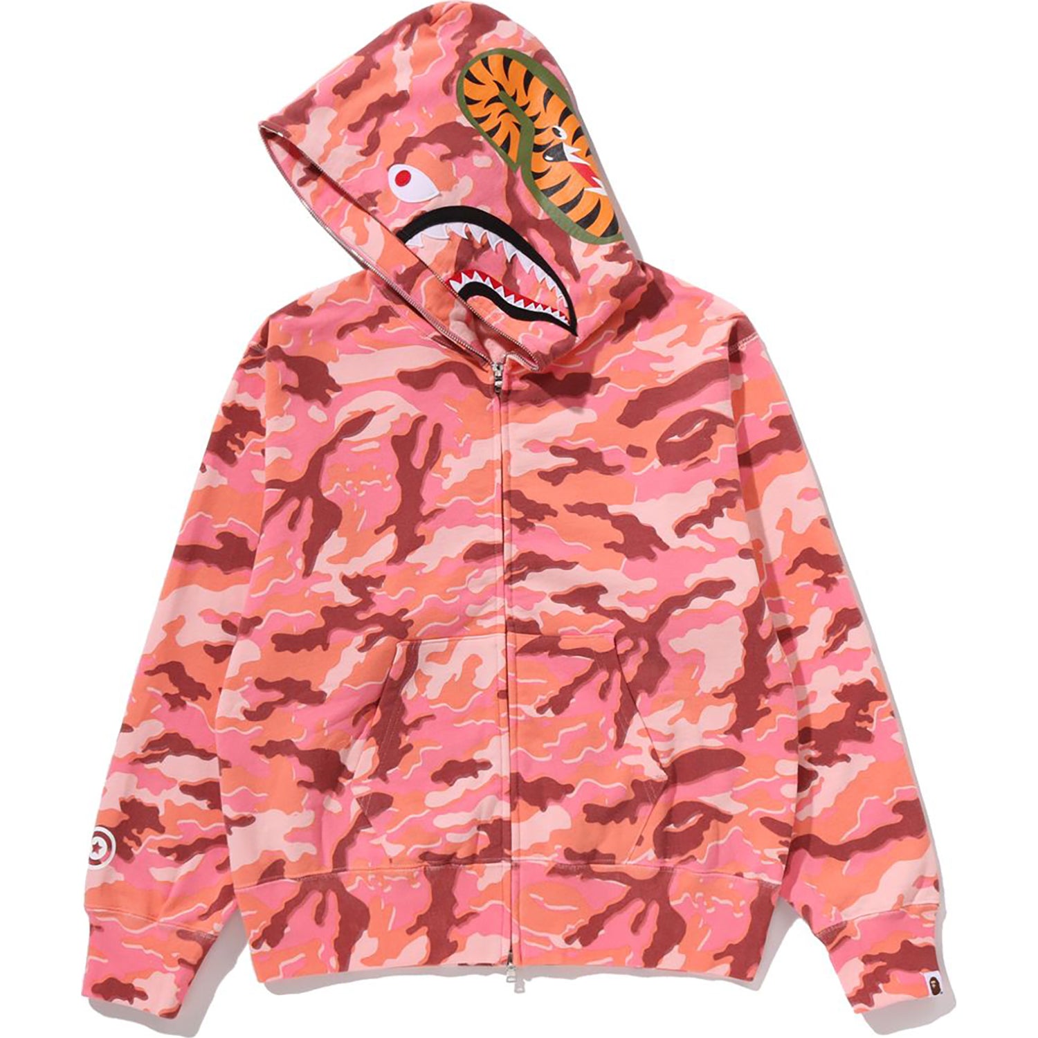 Alternative view of GLITCH WOODLAND CAMO SHARK FULL ZIP HOODIE LADIES