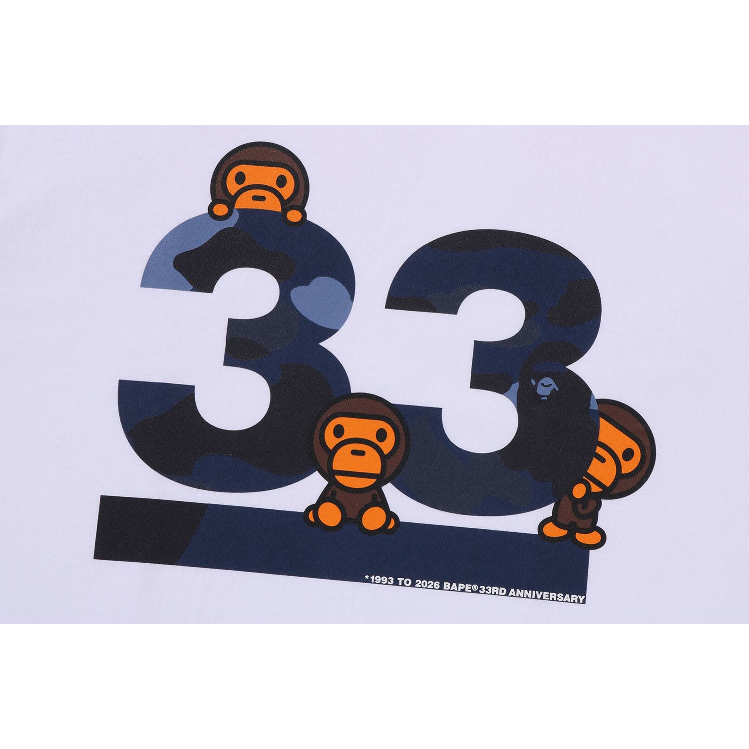 Alternative view of A BATHING APE 33RD ANNIV. BABY MILO TEE MENS